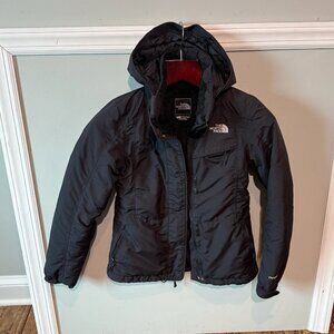 The North Face Hyvent Jacket Womens Size XS Black Hooded Skiing Inlux Insulated